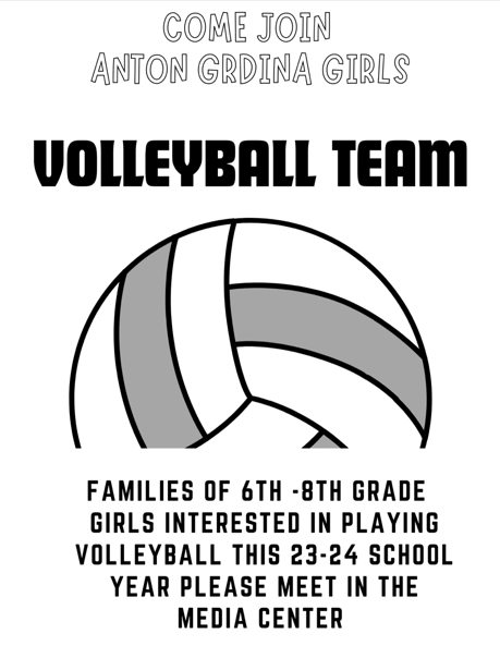 Anton Grdina Girls Volleyball